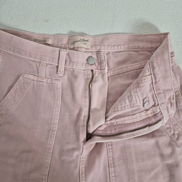 Universal Thread Womens 10 Pink High Rise Easy Barrel Cotton Zip Up Jeans Pants - Picture 7 of 15